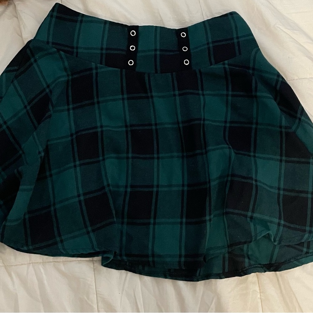 Plaid Green Skirt